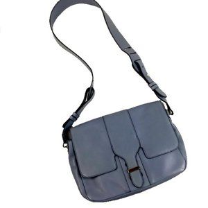 Tila March Paris Blue Leather Crossbody